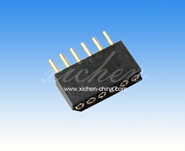 2.54mm間距圓形排母 單排180度 塑高H=8.5mm