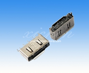 SATA 7P公座 180度鐵殼帶彈片