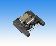 SATA 7P母座 SMT帶彈片