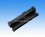 SATA 7+15P母座 塑高H=8.9mm 板下90度