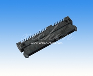 SATA 7+15P母座 塑高H=4.2mm 板下90度