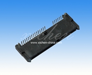 SATA 7+15P母座 塑高H=3.5mm 90度帶定位柱