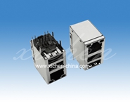 RJ45+雙層USB
