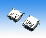 USB 3.0 A母沉板式SMT魚叉腳