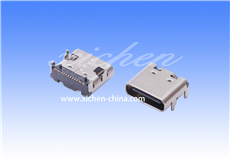 USB  TYPE-C 母頭 16P SMT 四腳插板