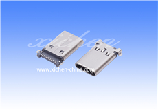 USB TYPE-C 公頭雙排12P 沉板式 SMT