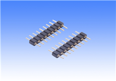 2.54mm間距 圓孔排針 單排180度