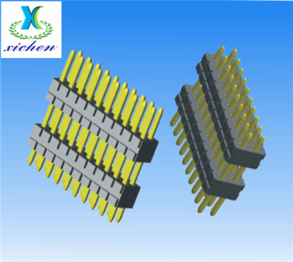 0.8mm排針 雙排雙塑180度