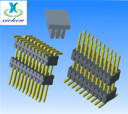 0.8mm排針 雙排雙塑SMT
