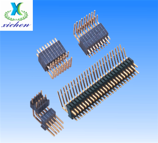 1.27x2.54mm排針 雙排雙塑90度