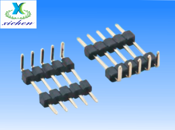 1.5mm排針 單排雙塑90度