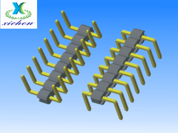 2.54mm排針 單排雙彎90度