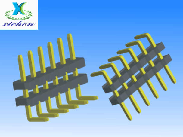5.08mm排針 單排雙塑90度