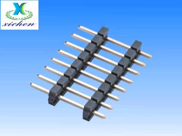 5.08mm排針 單排雙塑180度