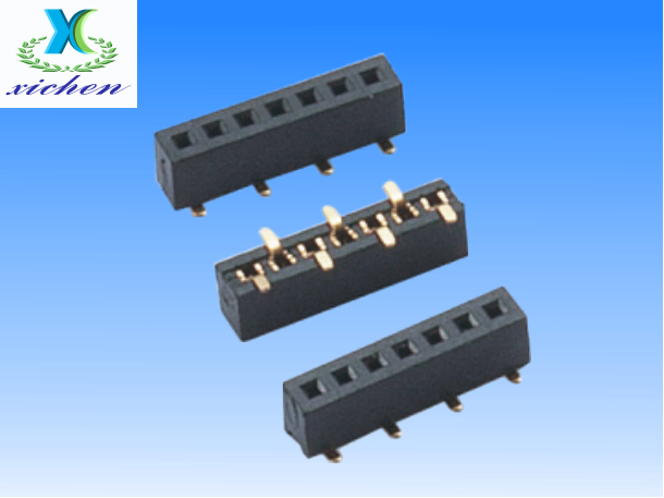 PF1.0mm排母 單排SMT H2.1 U型