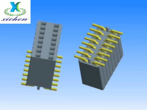 PF1.27x2.54mm排母 雙排 SMT H8.5 Y型