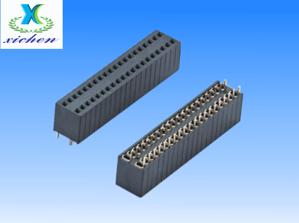 PF1.27x2.54mm排母 雙排180度H5.7U型