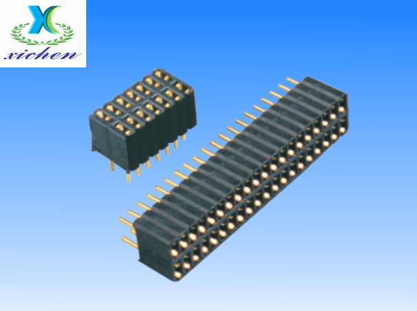 PF1.27x2.54mm排母 雙排180度H4.6 Y型