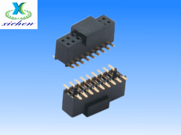 PF1.27mm排母 雙排SMT H4.3 U型