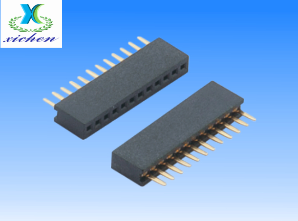 PF1.27mm排母180度 H4.3 防漏錫型