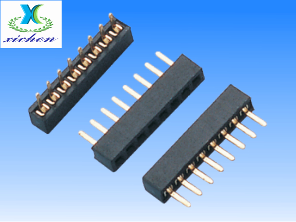 PF1.27mm排母 單排180度 H2.0 U型