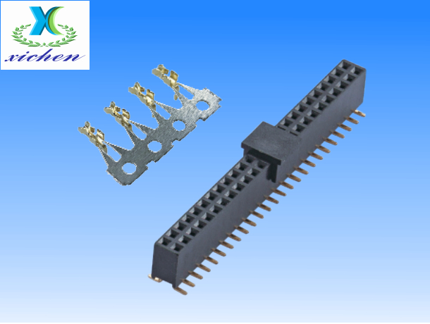 2.0mm間距排母 雙排SMT H4.6 U型