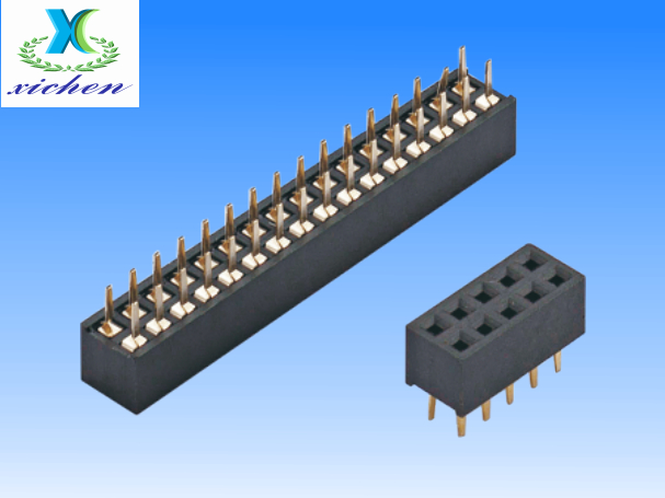 2.0mm間距排母 雙排180度 H4.0 U型防漏錫