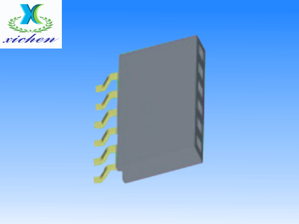2.0mm間距排母 單排臥式SMT H4.3 U型