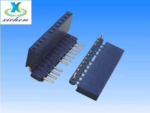 2.0mm間距排母 單排90度 H6.35 Y型加塑