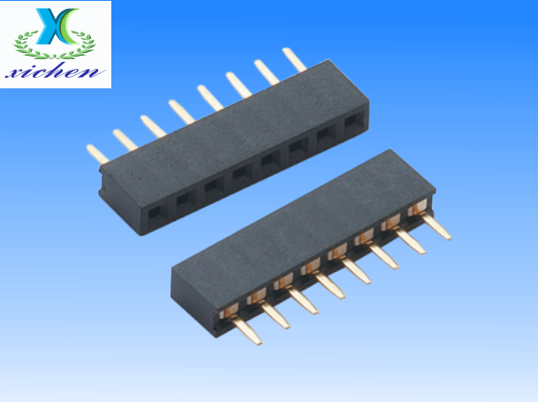 2.0mm間距排母 單排180度 H3.4/4.0/4.3/4.6 U型防漏錫