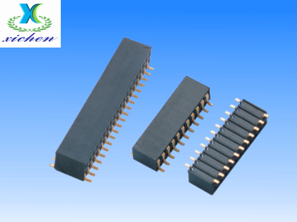 2.54mm間距排母 雙排雙臥式SMT H5.9 U型