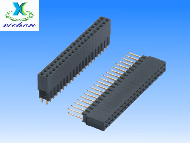 2.54mm間距排母 雙排180度 H8.5 Y型加塑