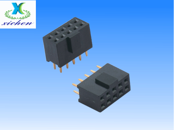 2.54mm間距排母 雙排180度 H8.5 Y型帶凸