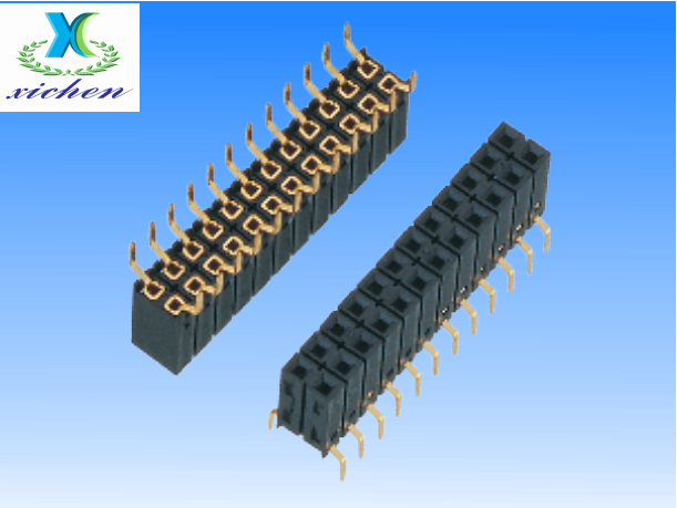 2.54mm間距排母 雙排180度 H8.5 O型蜈蚣腳