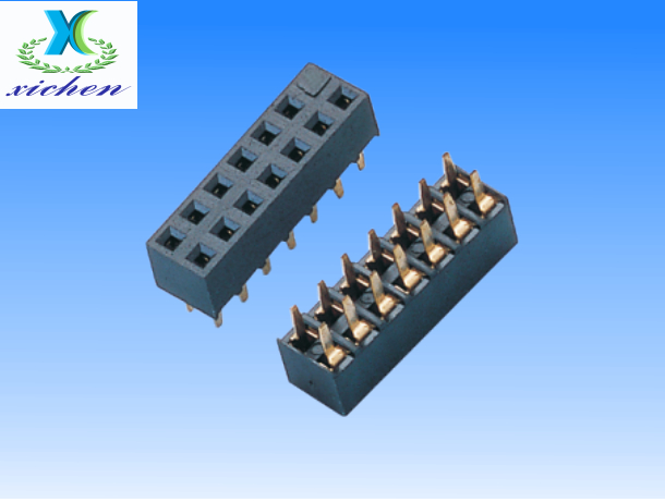 2.54mm間距排母 雙排180度 H5.0 U型