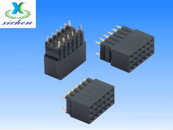 2.54mm間距排母 三排180度 H8.5 Y型加塑中間空1排