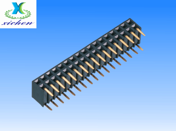 2.54mm間距排母 雙排90度 H5.9 U型雙側(cè)彎