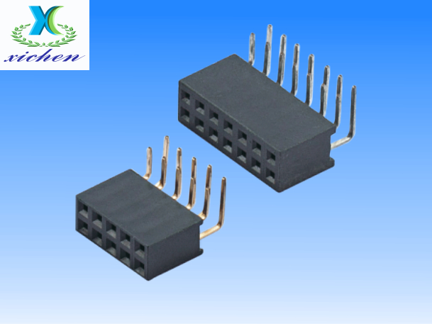 2.54mm間距排母 雙排90度 H5.7/8.0/8.5 Y型