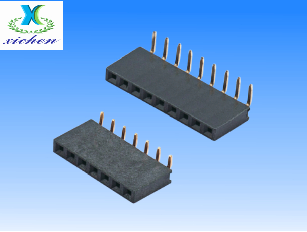 2.54mm間距排母 單排90度 H5.7/8.0/8.5 Y型