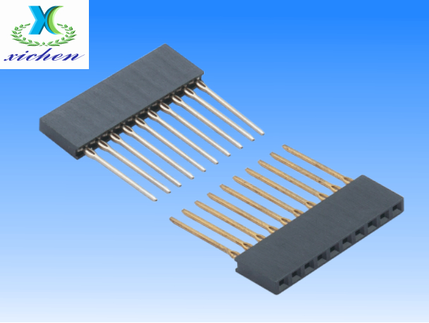 2.54mm間距排母 單排180度 H8.5 Y型 魚眼加長型