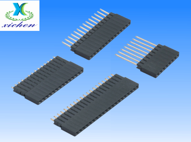 2.54mm間距排母 單排180度 H8.5 Y型加塑