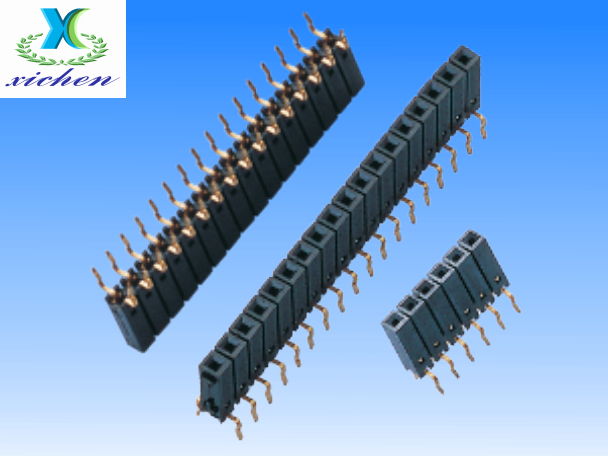 2.54mm間距排母 單排180度 H8.5 O型雙排腳