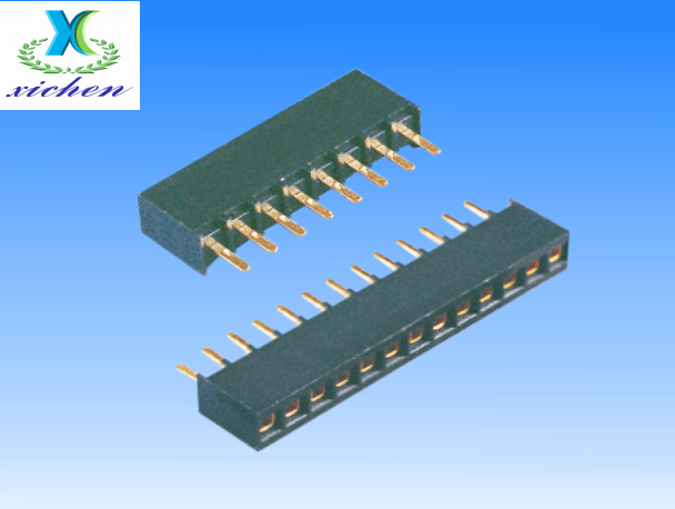 PF2.54mm間距排母 單排180度 H6.0/6.8 O型防漏錫