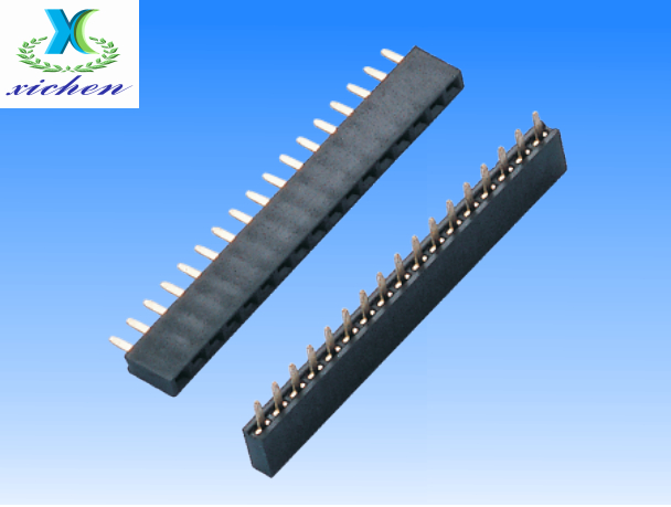 2.54mm間距排母 單排180度 H5.7 Y型